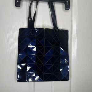 BAO BAO Issey Miyake Navy Geometric Tote
